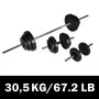 Juego de barras + 2 mancuernas 30,5kg de vidaXL, Peso libre - Ref: Foro24-90377, Precio: 92,36 €, Descuento: %