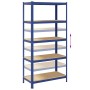 Estanterías de 5 baldas 2 uds madera contrachapada y acero azul de , Estanterías industriales - Ref: Foro24-3307605, Precio: ...