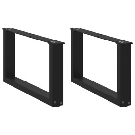 Patas de mesa de centro forma U 2uds acero negro 70x(30-31) cm de , Patas para mesas - Ref: Foro24-4013144, Precio: 62,35 €, ...