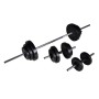 Juego de barras + 2 mancuernas 30,5kg de vidaXL, Peso libre - Ref: Foro24-90377, Precio: 90,12 €, Descuento: %