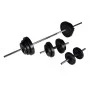 Juego de barras + 2 mancuernas 30,5kg de vidaXL, Peso libre - Ref: Foro24-90377, Precio: 92,36 €, Descuento: %