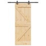 Puerta corredera con herrajes madera maciza de pino 80x210 cm de , Puertas - Ref: Foro24-3332631, Precio: 212,10 €, Descuento: %
