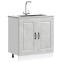 Mueble bajo para fregadero Kalmar gris hormigón 80x46x81,5 cm de , Armarios de cocina - Ref: Foro24-853451, Precio: 73,93 €, ...