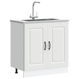 Mueble bajo para fregadero Kalmar blanco 80x46x81,5 cm de , Armarios de cocina - Ref: Foro24-853447, Precio: 81,45 €, Descuen...
