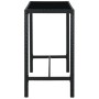 Mesa y taburetes altos jardín y cojines 7 pzas ratán PE negro de vidaXL, Conjuntos de jardín - Ref: Foro24-3064846, Precio: 5...