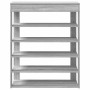 Mueble zapatero madera de ingeniería gris sonoma 80x30x98 cm de , Zapateros y organizadores de calzado - Ref: Foro24-859937, ...