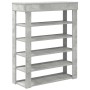 Mueble zapatero madera contrachapada gris hormigón 80x30x98 cm de , Zapateros y organizadores de calzado - Ref: Foro24-859935...
