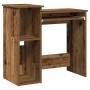 Escritorio estantes madera ingeniería envejecida 84x40x78 cm de , Escritorios - Ref: Foro24-860452, Precio: 72,54 €, Descuent...
