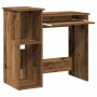 Escritorio estantes madera ingeniería envejecida 84x40x78 cm de , Escritorios - Ref: Foro24-860452, Precio: 72,54 €, Descuent...