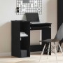 Escritorio con estantes contrachapada negro 84x40x78 cm de , Escritorios - Ref: Foro24-860446, Precio: 80,97 €, Descuento: %