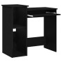 Escritorio con estantes contrachapada negro 84x40x78 cm de , Escritorios - Ref: Foro24-860446, Precio: 80,97 €, Descuento: %