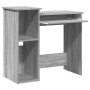 Escritorio con estantes contrachapada gris sonoma 84x40x78 cm de , Escritorios - Ref: Foro24-860450, Precio: 71,62 €, Descuen...