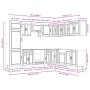 Mueble cocina Porto roble ahumado 14 pzas madera contrachapada de , Armarios de cocina - Ref: Foro24-3314996, Precio: 1,00 €,...