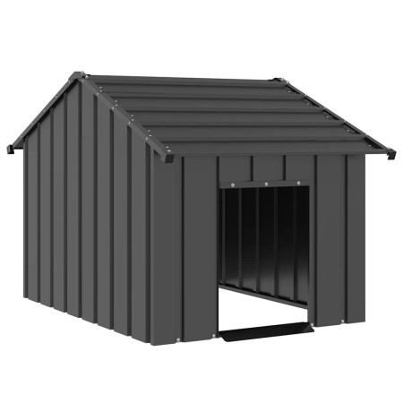 Caseta para perros con techo acero galvanizado 83x130x85 cm de , Casetas para perros - Ref: Foro24-4100915, Precio: 114,61 €,...