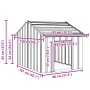 Caseta para perros con techo acero galvanizado 83x130x85 cm de , Casetas para perros - Ref: Foro24-4100915, Precio: 114,61 €,...