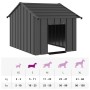 Caseta para perros con techo acero galvanizado 83x130x85 cm de , Casetas para perros - Ref: Foro24-4100915, Precio: 114,61 €,...