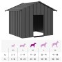 Caseta para perros con techo acero galvanizado 131x101x102 cm de , Casetas para perros - Ref: Foro24-4100917, Precio: 112,78 ...