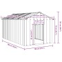 Caseta para perros con techo acero galvanizado 114x202x101 cm de , Casetas para perros - Ref: Foro24-4100922, Precio: 169,98 ...
