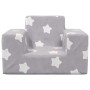 Sofá para niños felpa suave gris claro con estrellas de , Mobiliario para bebés y niños pequeños - Ref: Foro24-4104772, Preci...