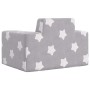 Sofá para niños felpa suave gris claro con estrellas de , Mobiliario para bebés y niños pequeños - Ref: Foro24-4104772, Preci...