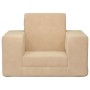 Sofá cama infantil felpa suave color crema de , Mobiliario para bebés y niños pequeños - Ref: Foro24-4104787, Precio: 38,43 €...