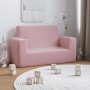 Sofá para niños de 2 plazas de felpa suave rosa de , Mobiliario para bebés y niños pequeños - Ref: Foro24-4104801, Precio: 47...