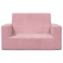 Sofá para niños de 2 plazas de felpa suave rosa de , Mobiliario para bebés y niños pequeños - Ref: Foro24-4104801, Precio: 47...