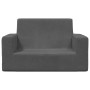Sofá para niños de 2 plazas de felpa suave gris antracita de , Mobiliario para bebés y niños pequeños - Ref: Foro24-4104798, ...