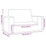 Sofá para niños de 2 plazas de felpa suave gris antracita de , Mobiliario para bebés y niños pequeños - Ref: Foro24-4104798, ...