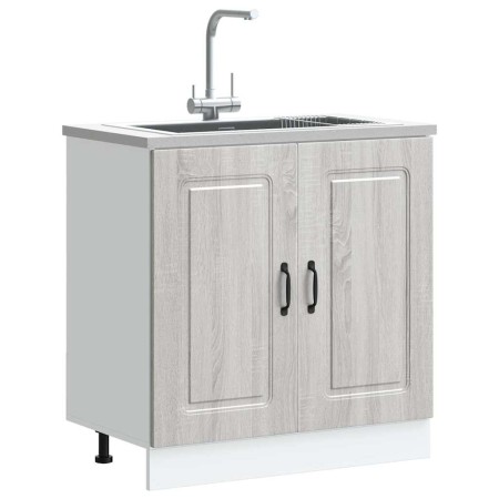 Mueble bajo para fregadero Kalmar gris sonoma 80x46x81,5 cm de , Armarios de cocina - Ref: Foro24-853453, Precio: 76,87 €, De...