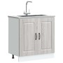 Mueble bajo para fregadero Kalmar gris sonoma 80x46x81,5 cm de , Armarios de cocina - Ref: Foro24-853453, Precio: 76,87 €, De...
