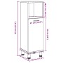 Armario de baño madera contrachapada gris 30x30x95 cm de , Muebles de baño - Ref: Foro24-856136, Precio: 45,87 €, Descuento: %