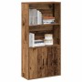 Estantería madera de ingeniería color envejecido 60x24x120 cm de , Librerías y estanterías - Ref: Foro24-860425, Precio: 68,9...