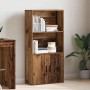 Estantería madera de ingeniería color envejecido 60x24x120 cm de , Librerías y estanterías - Ref: Foro24-860425, Precio: 68,9...