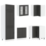 Mueble de cocina Lucca negra 14 piezas madera contrachapada de , Armarios de cocina - Ref: Foro24-3314982, Precio: 1,00 €, De...