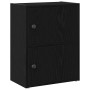 Estantería de madera de ingeniería roble negro 40x24x52 cm de , Librerías y estanterías - Ref: Foro24-860356, Precio: 42,82 €...