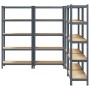 Estante almacenaje 5 niveles 4 uds acero y madera contrachapada de , Estanterías industriales - Ref: Foro24-3307595, Precio: ...