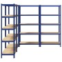 Estanterías de 5 baldas 4 uds madera contrachapada y acero azul de , Estanterías industriales - Ref: Foro24-3307607, Precio: ...