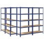 Estanterías de 5 baldas 4 uds madera contrachapada y acero azul de , Estanterías industriales - Ref: Foro24-3307607, Precio: ...