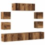 Conjunto de mueble de TV 7 piezas montado la pared madera vieja de , Muebles TV - Ref: Foro24-3329015, Precio: 239,30 €, Desc...