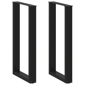 Patas de mesa de centro forma U 2uds acero negro 40x(90-91) cm de , Patas para mesas - Ref: Foro24-4013216, Precio: 116,00 €,...