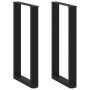 Patas de mesa de centro forma U 2uds acero negro 40x(90-91) cm de , Patas para mesas - Ref: Foro24-4013216, Precio: 116,00 €,...