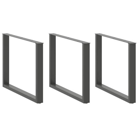 Patas para mesa comedor forma U 2uds antracita 100x(72-73) cm de , Patas para mesas - Ref: Foro24-4013214, Precio: 143,53 €, ...