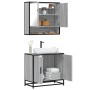 Set de muebles de baño 2 pzas madera contrachapada gris sonoma de , Muebles de baño - Ref: Foro24-3300918, Precio: 140,18 €, ...