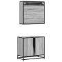 Set de muebles de baño 2 pzas madera contrachapada gris sonoma de , Muebles de baño - Ref: Foro24-3300918, Precio: 140,18 €, ...