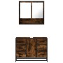 Set de muebles baño 2 pzas madera contrachapada roble ahumado de , Muebles de baño - Ref: Foro24-3300932, Precio: 199,31 €, D...