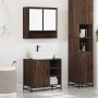 Set de muebles baño 2 pzas madera contrachapada marrón roble de , Muebles de baño - Ref: Foro24-3300939, Precio: 151,54 €, De...