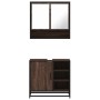 Set de muebles baño 2 pzas madera contrachapada marrón roble de , Muebles de baño - Ref: Foro24-3300939, Precio: 151,54 €, De...