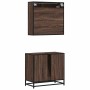 Set de muebles baño 2 pzas madera contrachapada marrón roble de , Muebles de baño - Ref: Foro24-3300939, Precio: 151,54 €, De...