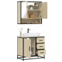 Set de muebles de baño 2 pzas madera contrachapada roble Sonoma de , Muebles de baño - Ref: Foro24-3300926, Precio: 166,58 €,...